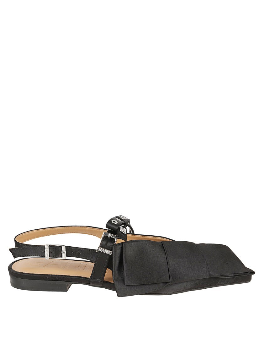 Ganni Pointed Toe Slingback Flats