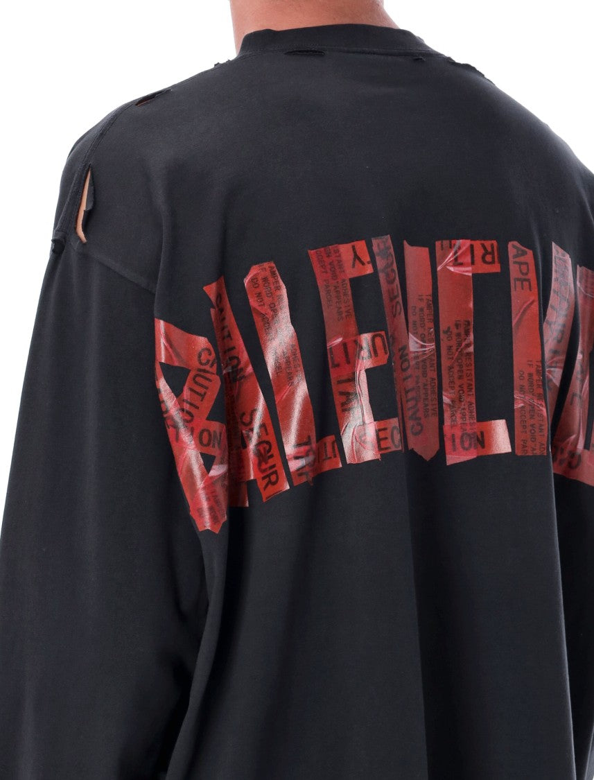 Balenciaga Security Tape Logo T-Shirt
