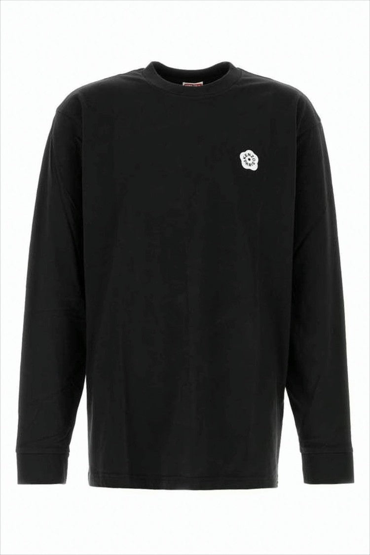Kenzo Relaxed Fit Long-Sleeve T-Shirt With Floral Graphics