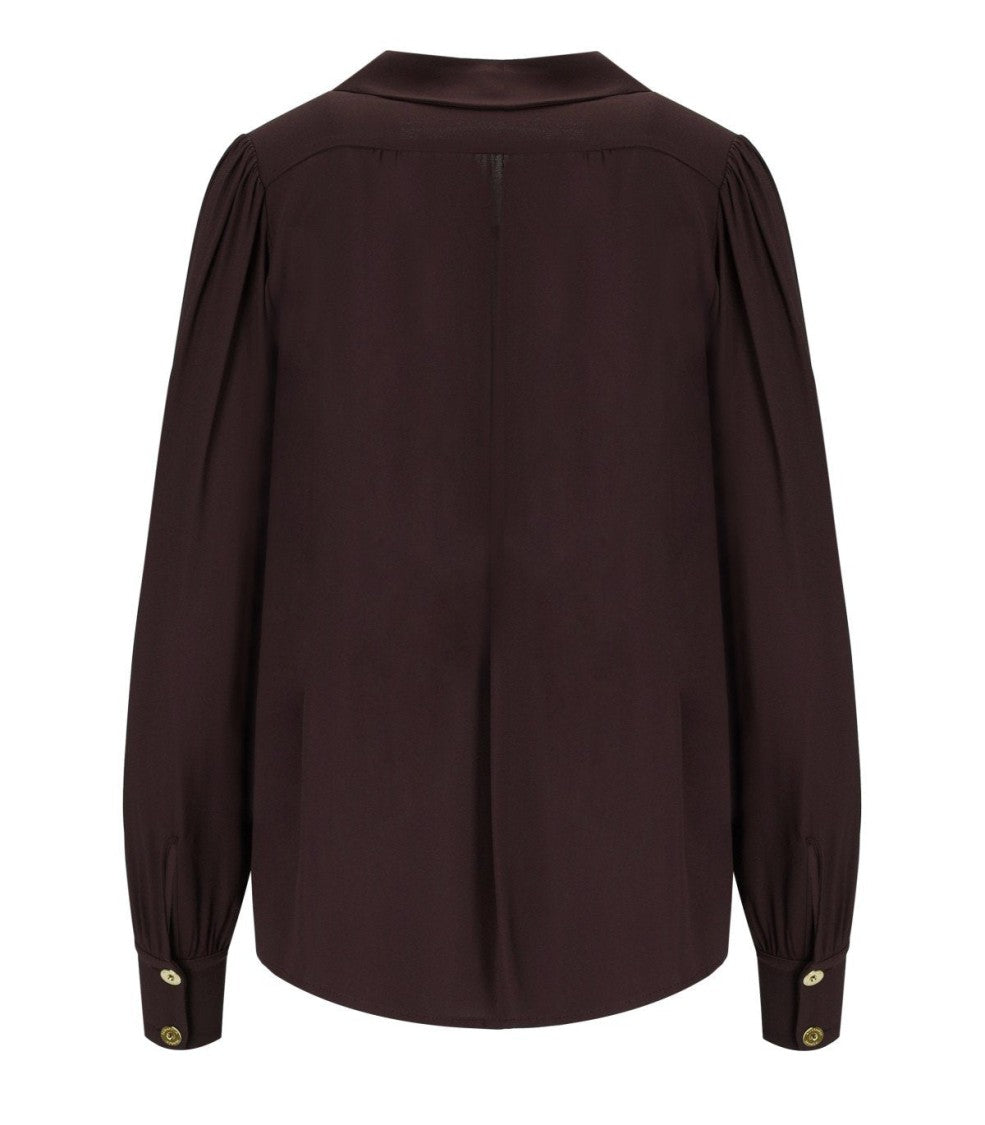 Elisabetta Franchi Merlot Blouse With Jewel