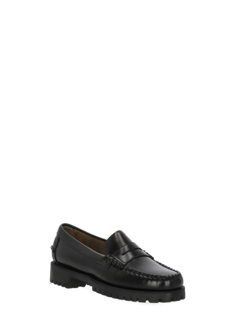 Sebago Black Patent Leather Commando Loafers