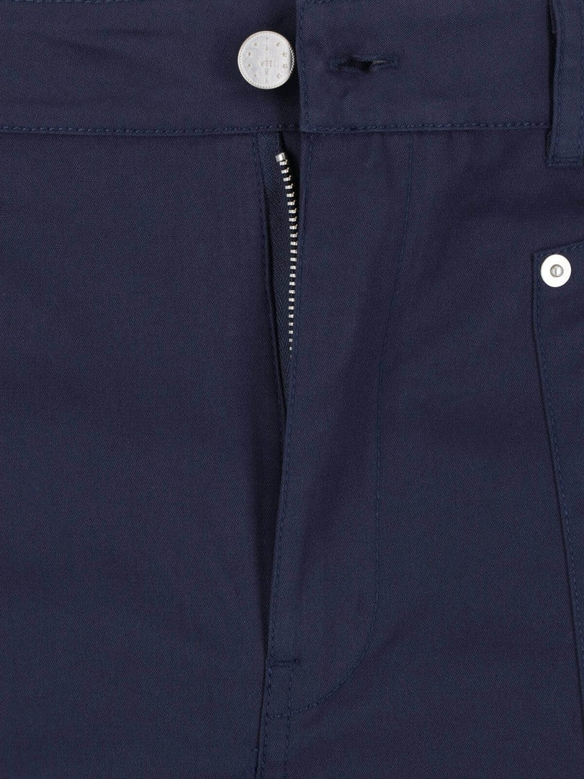 Paloma Wool Blue Cropped Wide-Leg Rivet Trousers