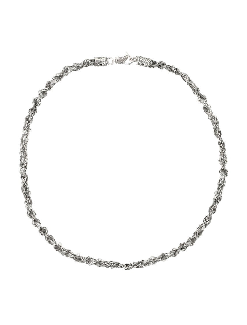 Emanuele Bicocchi Round Braided Silver Necklace