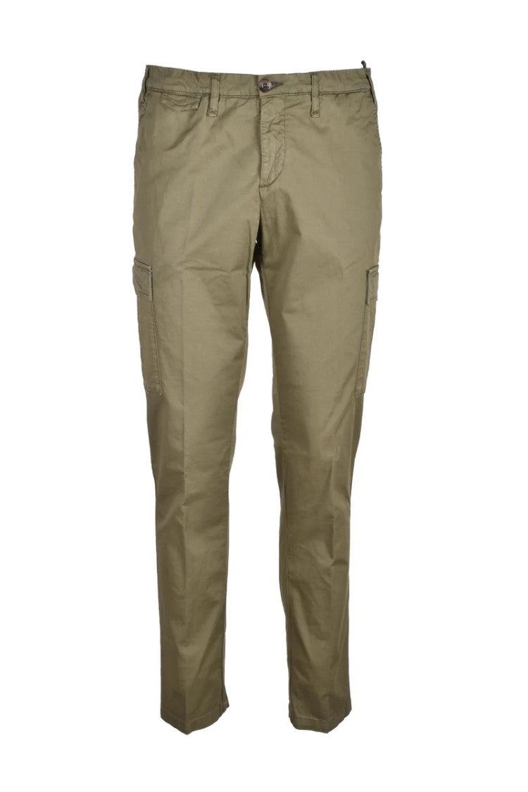 Myths Straight-Leg Cargo Trousers With Button Closures And Subtle Sheen