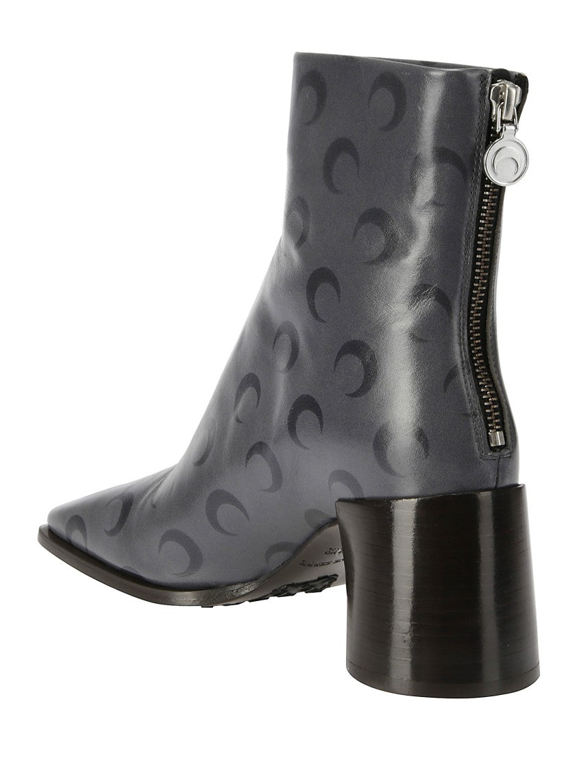 Marine Serre Moon Airbrushed Leather Ms Block Ankle Boots