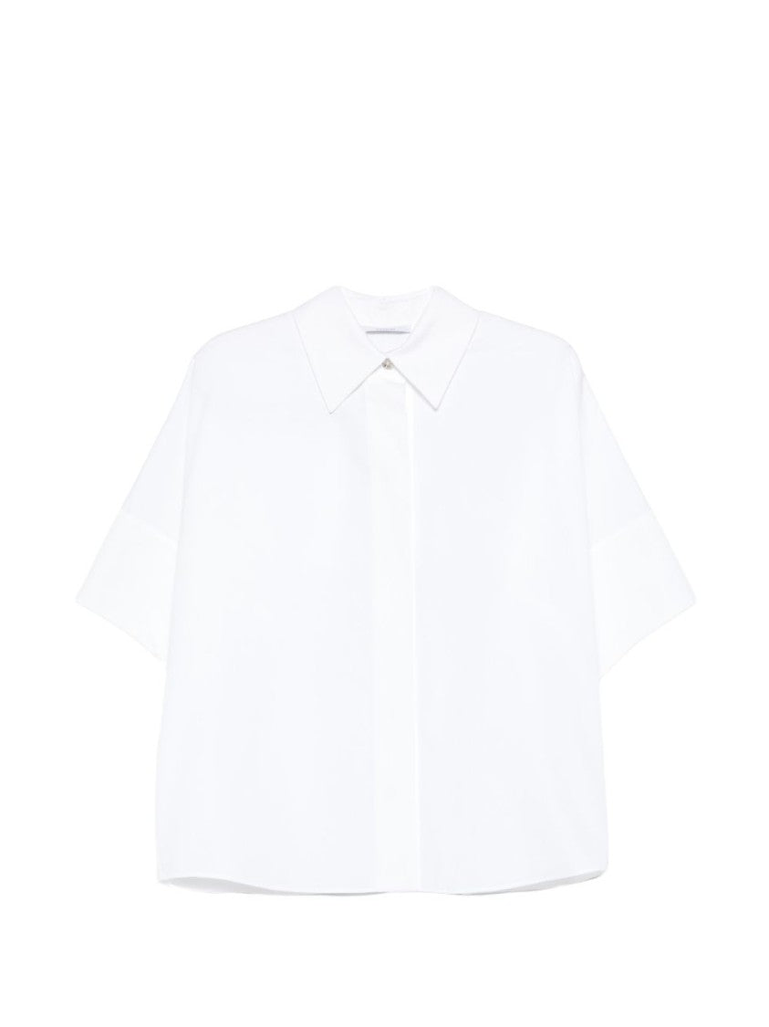Givenchy White Silk And Nylon Button Top