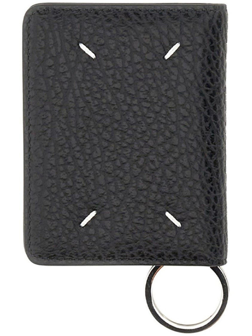 Maison Margiela Compact Bifold Textured Leather Wallet
