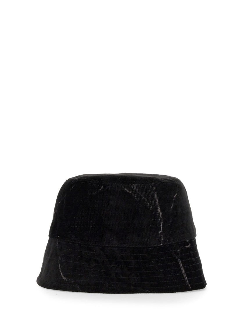 Stella Mccartney Subtle Textured Black Bucket Hat