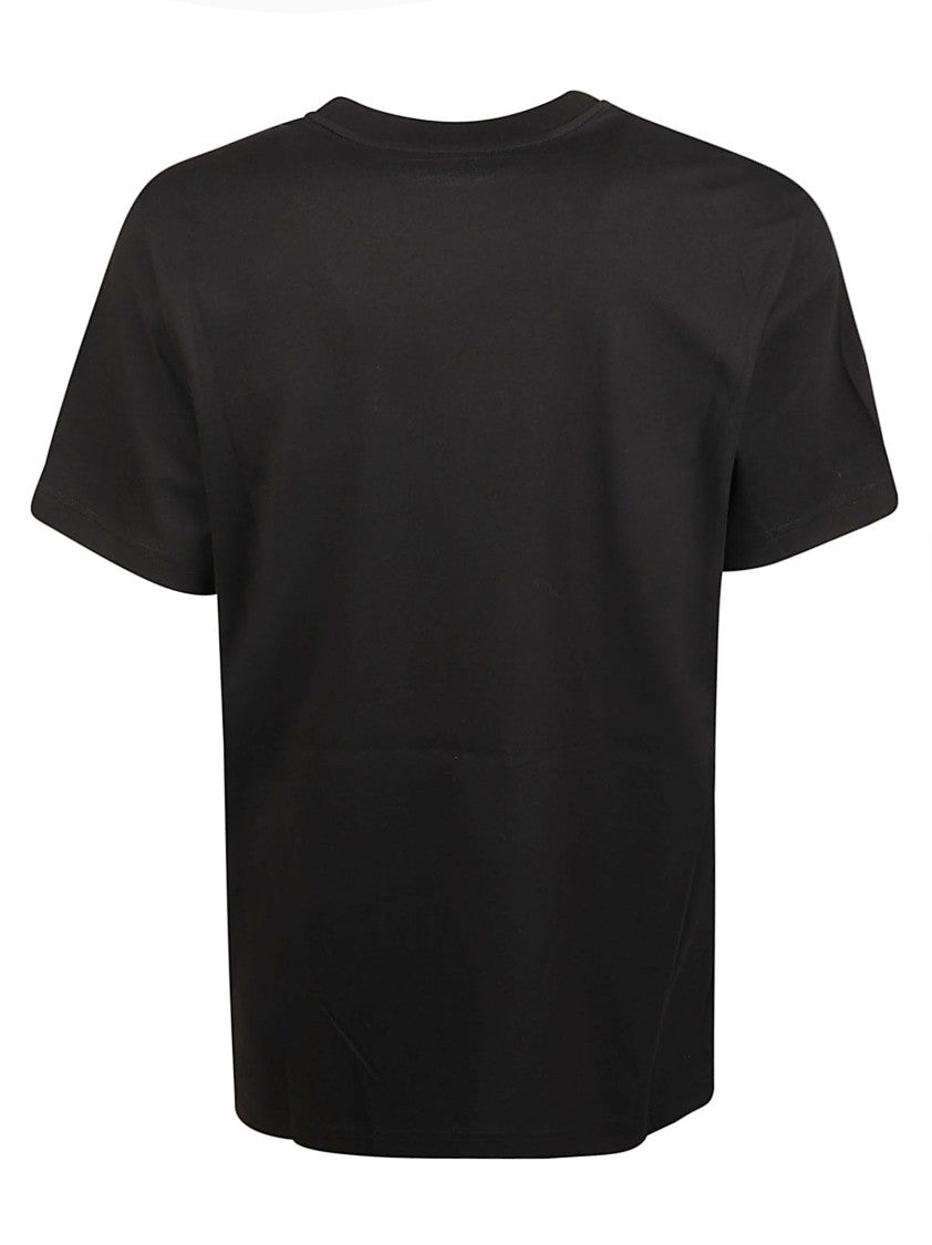 Moncler Minimalist Black Iconic Logo Patch Cotton T-Shirt