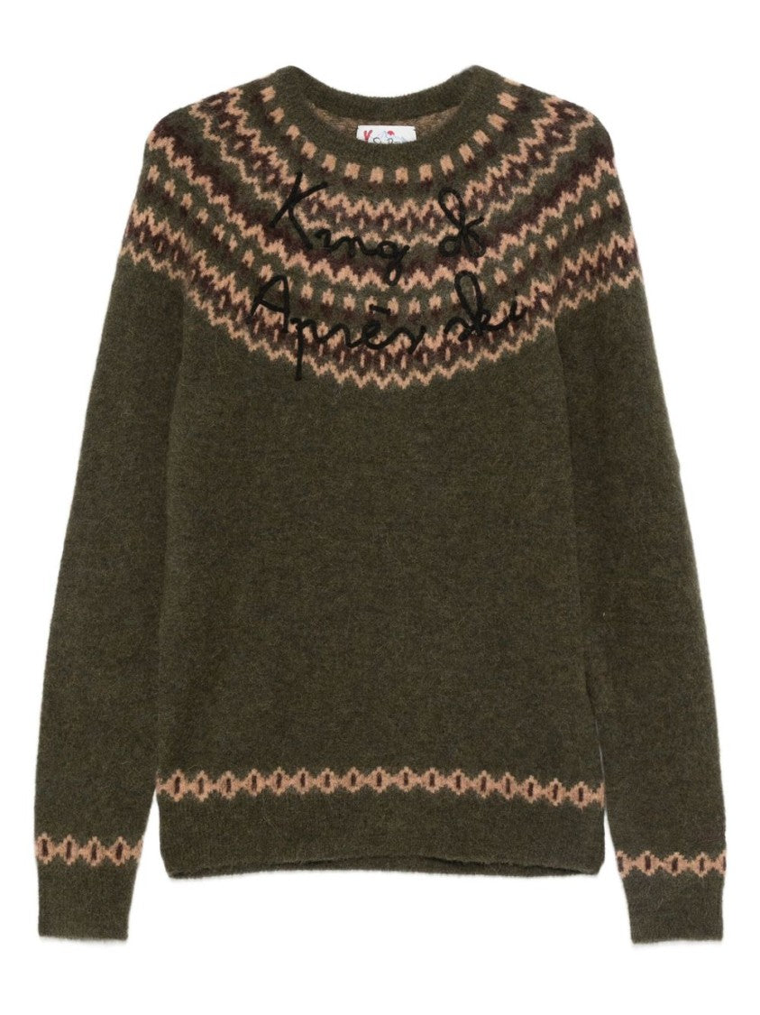 Mc2 Saint Barth Round Neck Multicolour Sweatshirt With Embroidered Detail