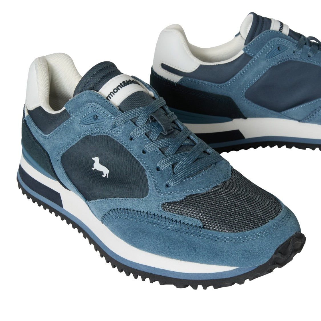 Harmont & Blaine Dynamic Blue Sneakers With Suede