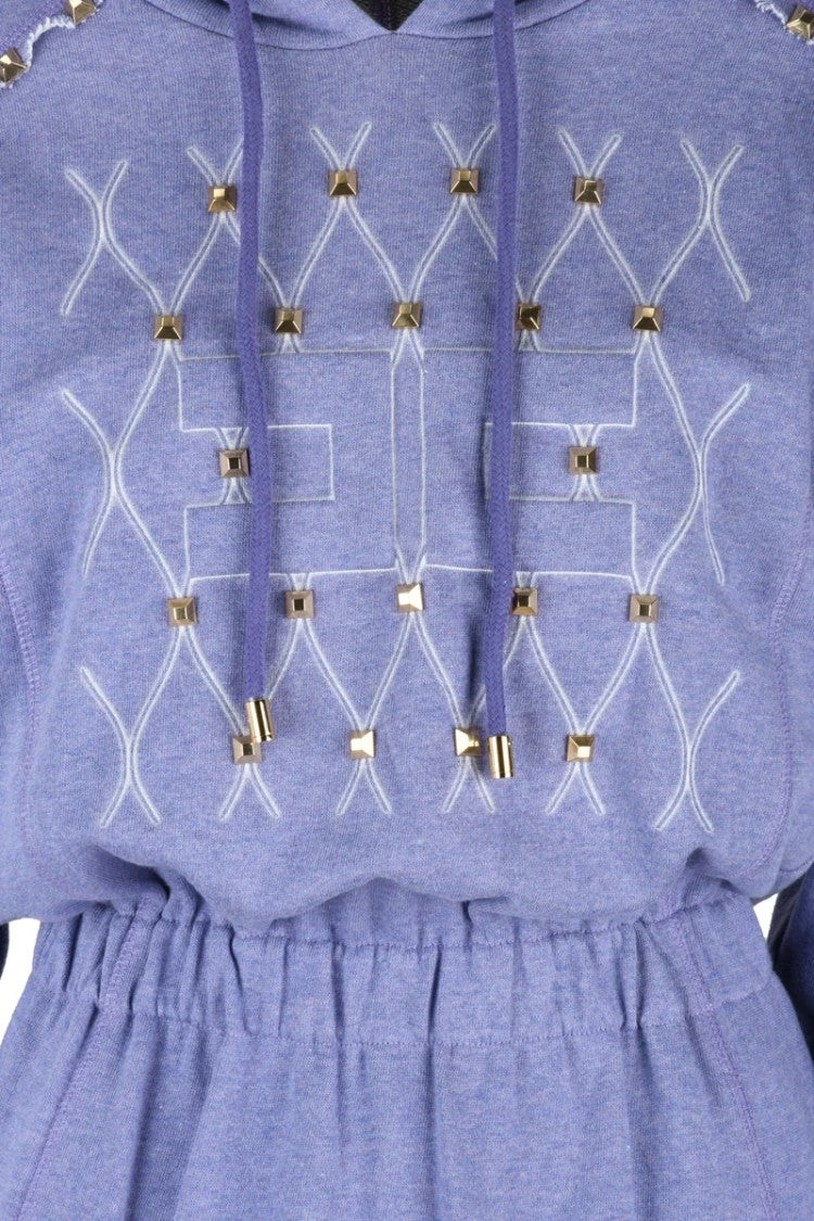Elisabetta Franchi Sweatshirt Dress - Purple