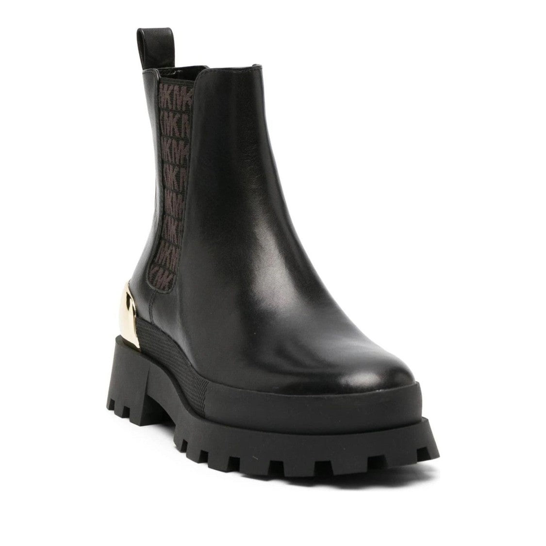Michael Kors Black Rowan Leather Monogram Boots