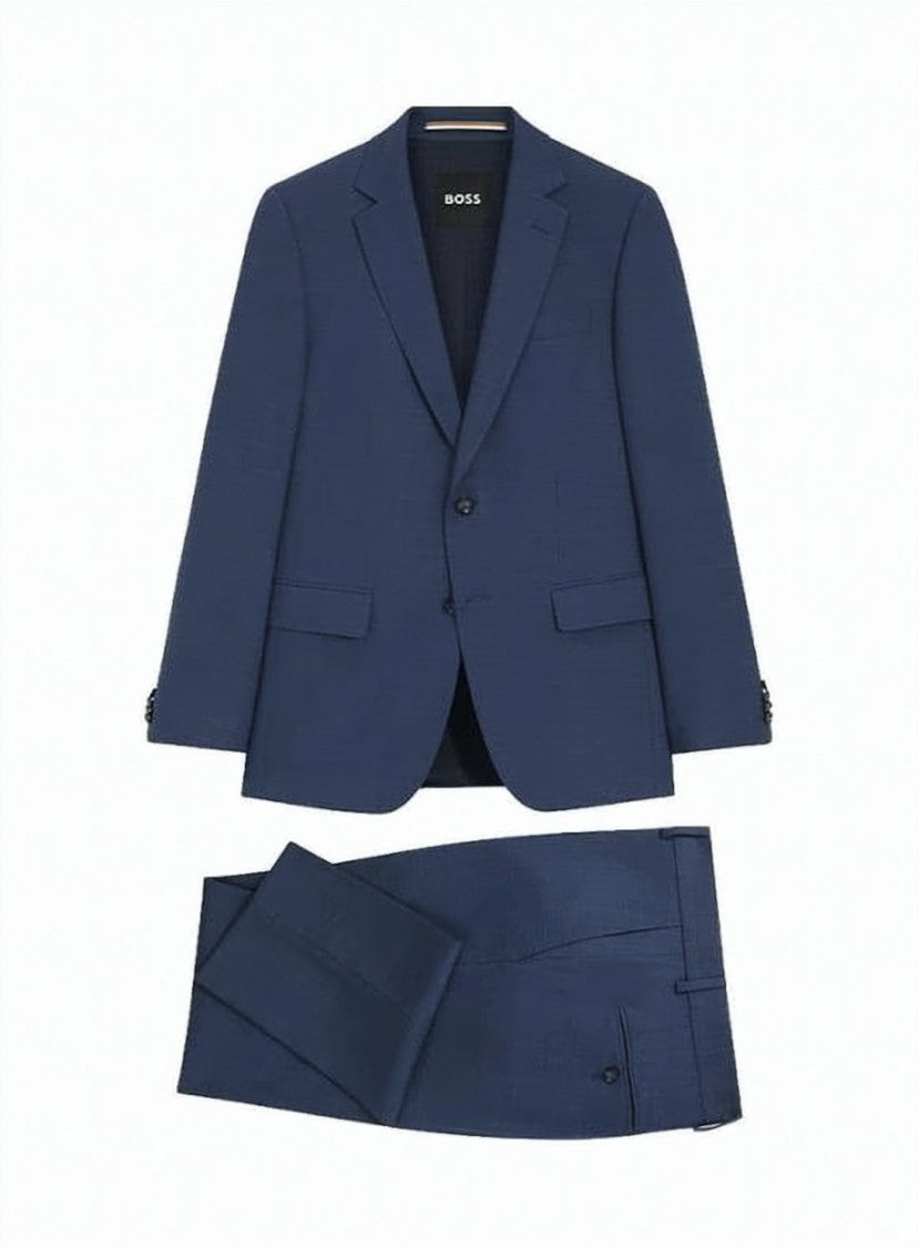 Hugo Boss Tailored Blue Suit Set With Notch Lapels