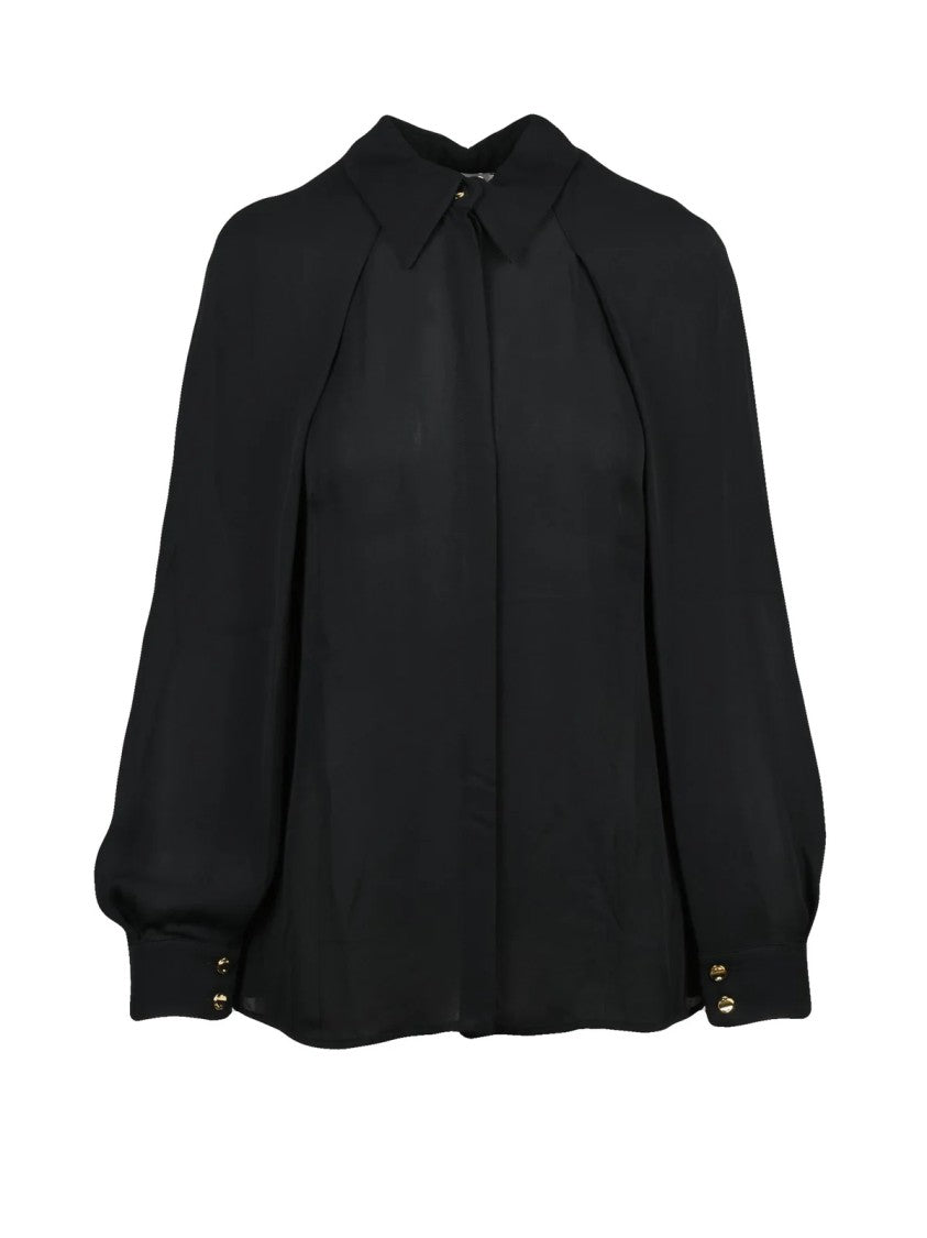 Elisabetta Franchi Black Viscose Voile Shirt