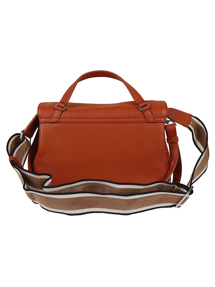 Zanellato Structured Leather Shoulder Bag With Flap Closure
