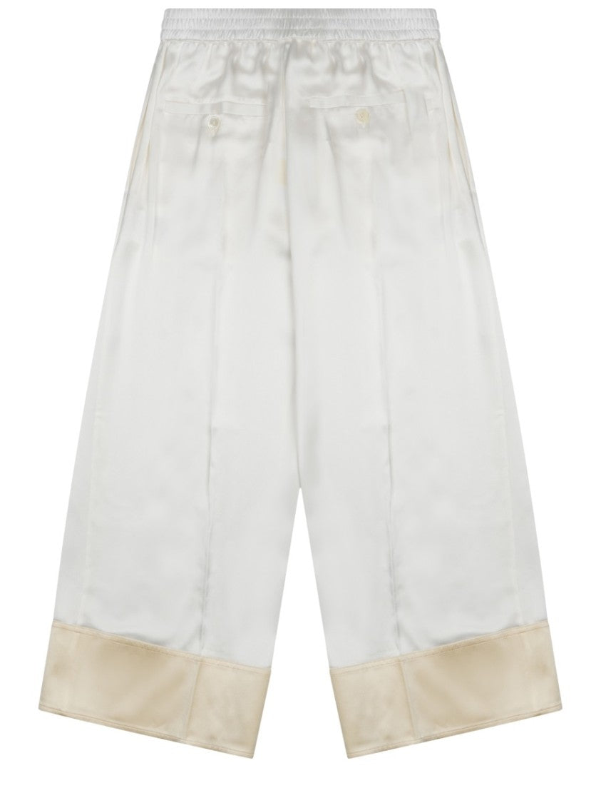 Totême Wide-Leg Pants In Smooth Viscose With Drawstring Waist