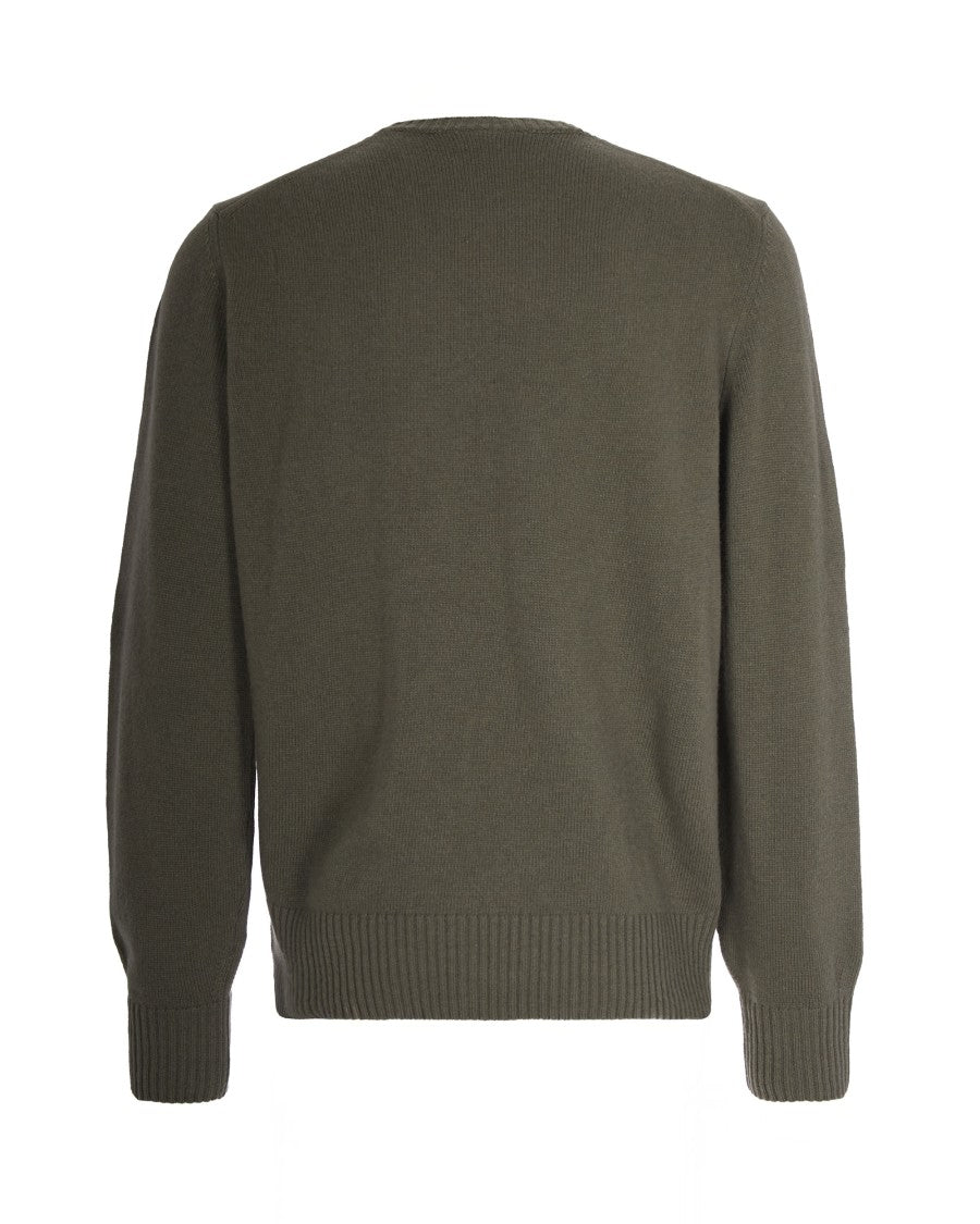 Lacoste Carded Wool Sweater – Khaki Green