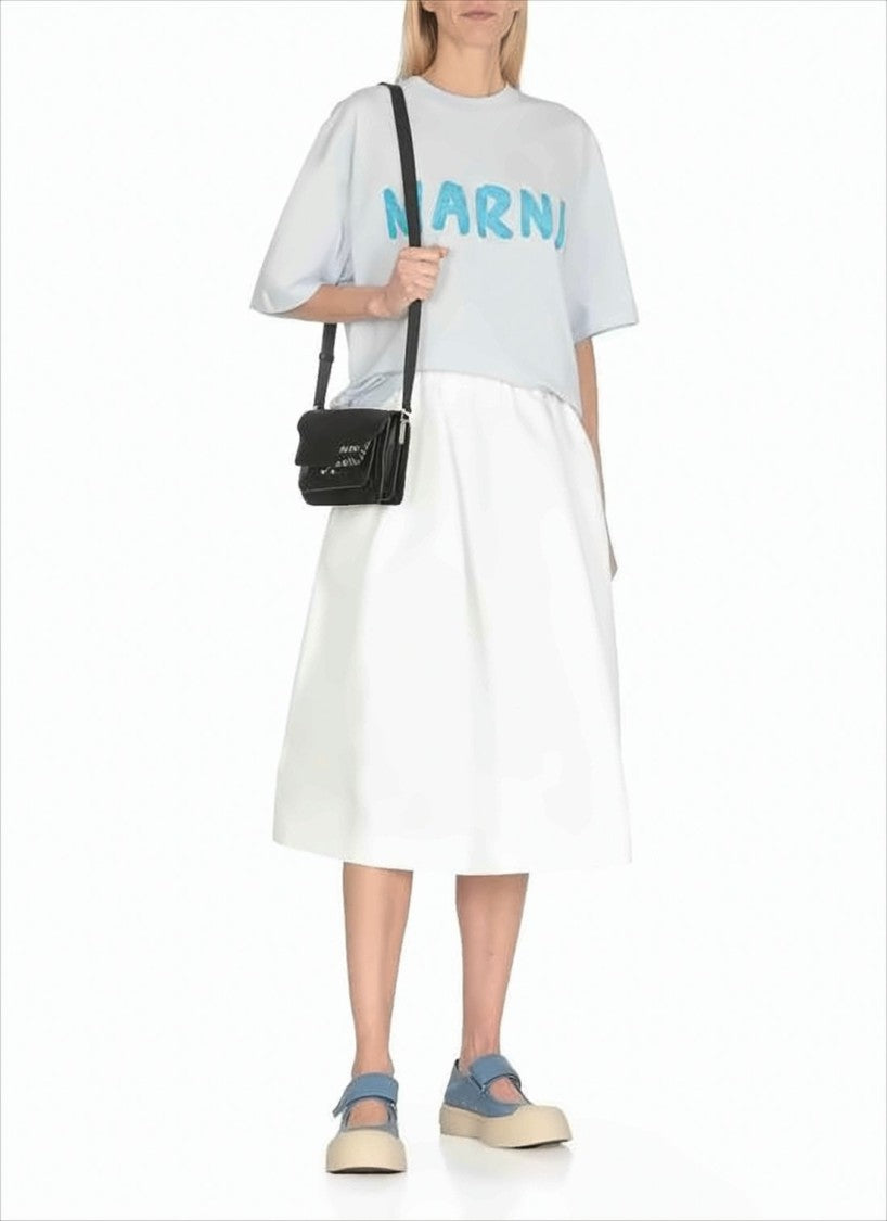 Marni Boxy-Fit White T-Shirt With Vibrant Hand-Painted Graphic