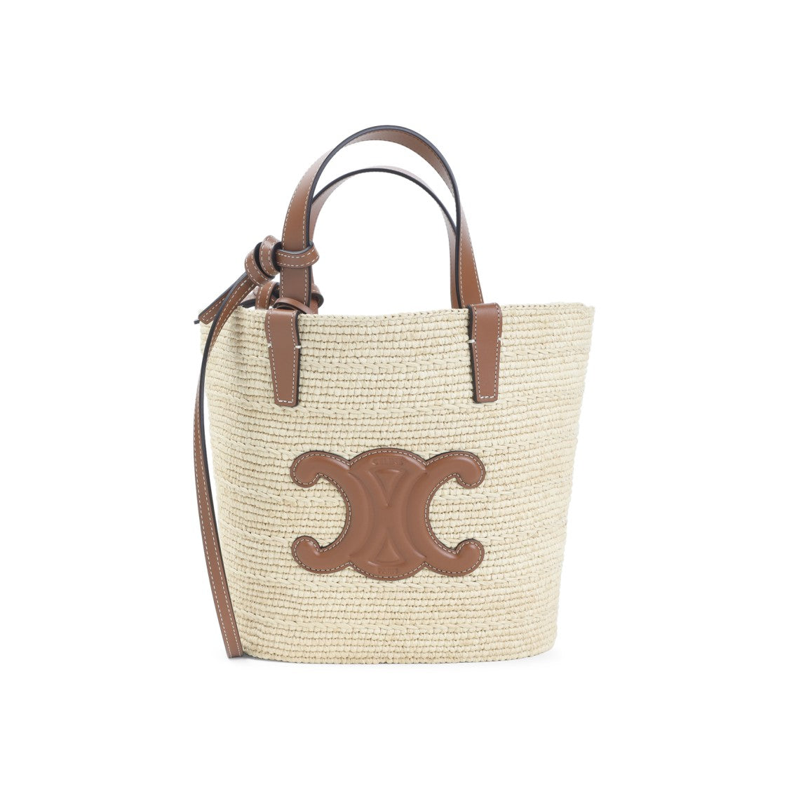 Celine Natural Beige Raffia Shoulder Bag