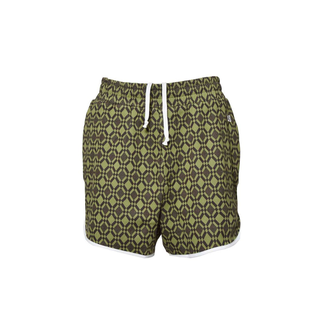 Wales Bonner Olive Green Jacquard Cotton Power Bermuda Shorts