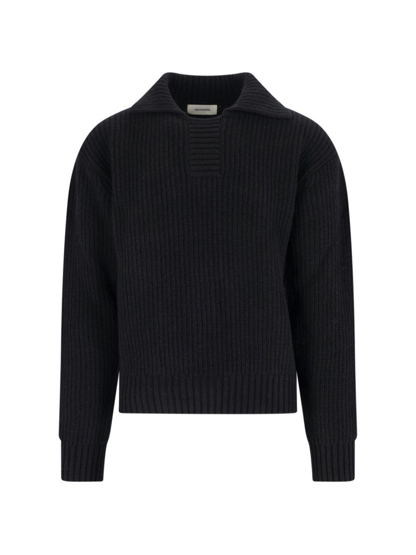 Mfpen Classic Black Sweater With Round Neckline