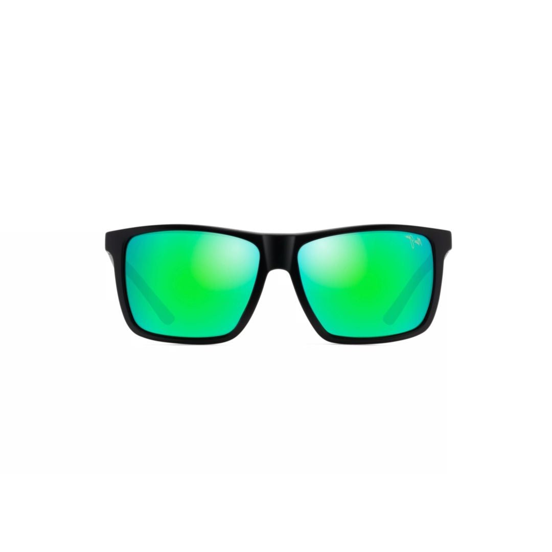 Maui Jim Green Mamalu Bay Mirrored Rectangular Sunglasses