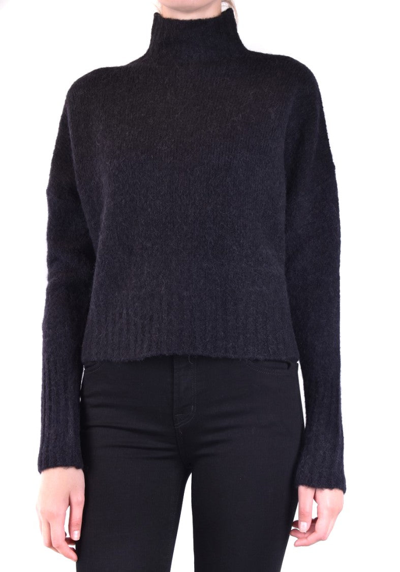 Pinko Sophisticated Black Sweater With High Neckline