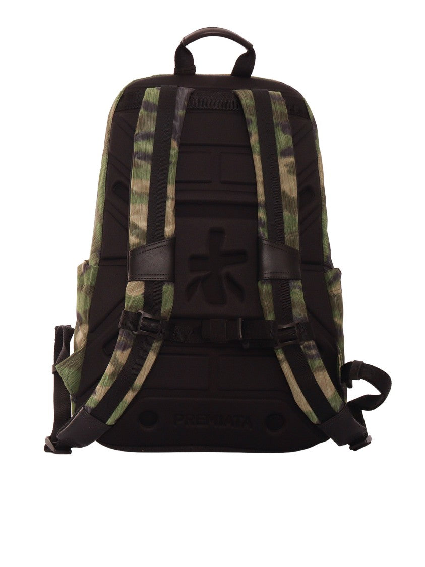 Premiata Wonder Camouflage Leather Accent Backpack