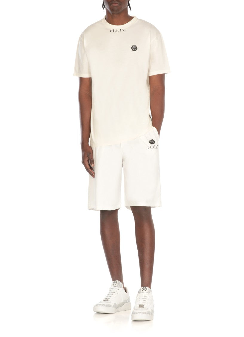 Philipp Plein White Cotton Shorts