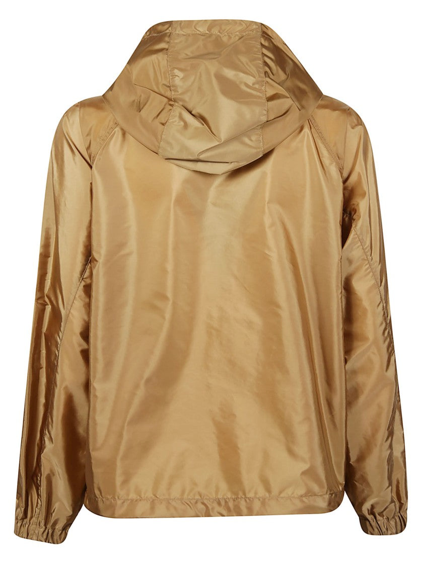 Moncler Coquelicot Shiny Hooded Polyamide Windbreaker