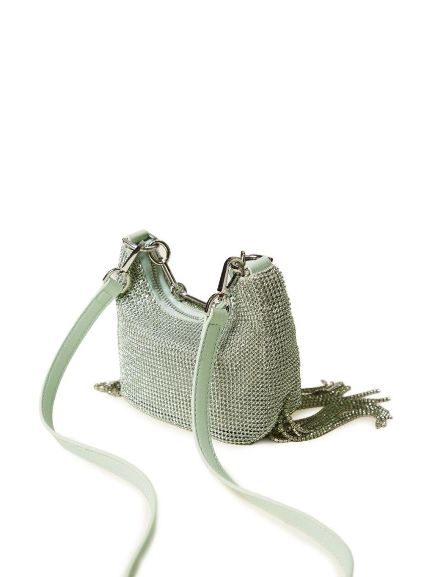 Twin-Set Aqua Chain Tassel Shoulder Bag