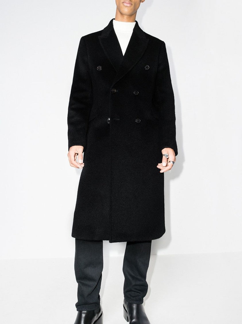 Our Legacy Black Double-Breasted Structured Wide Lapels Coat