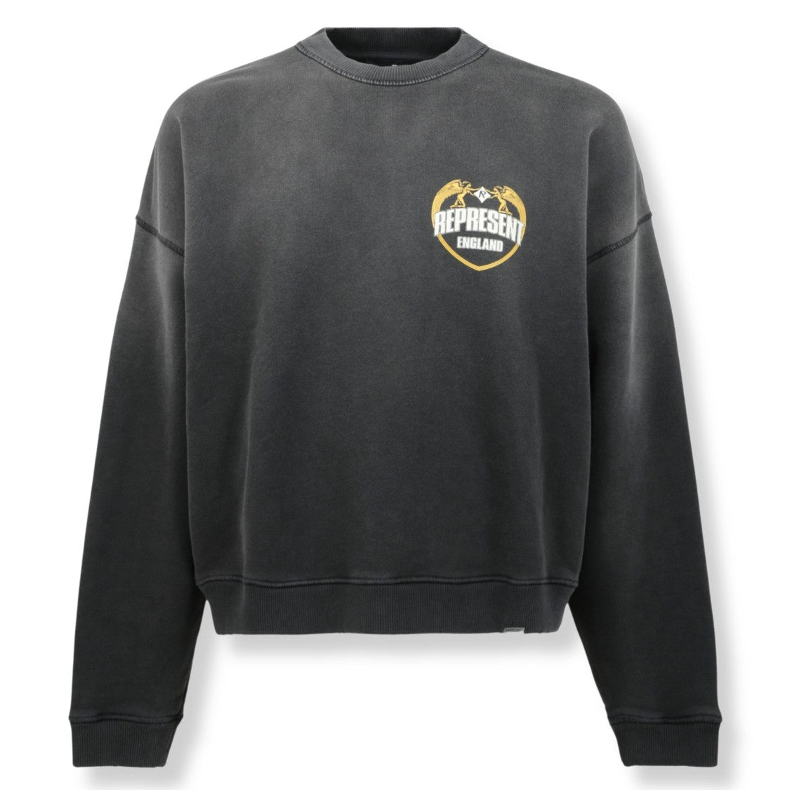 Represent Relaxed-Fit Black Sweatshirt With Angel Motif Prints