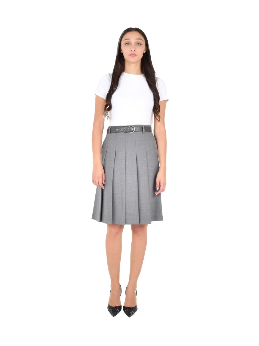 Max Mara Midi Skirt With Structured Pleats