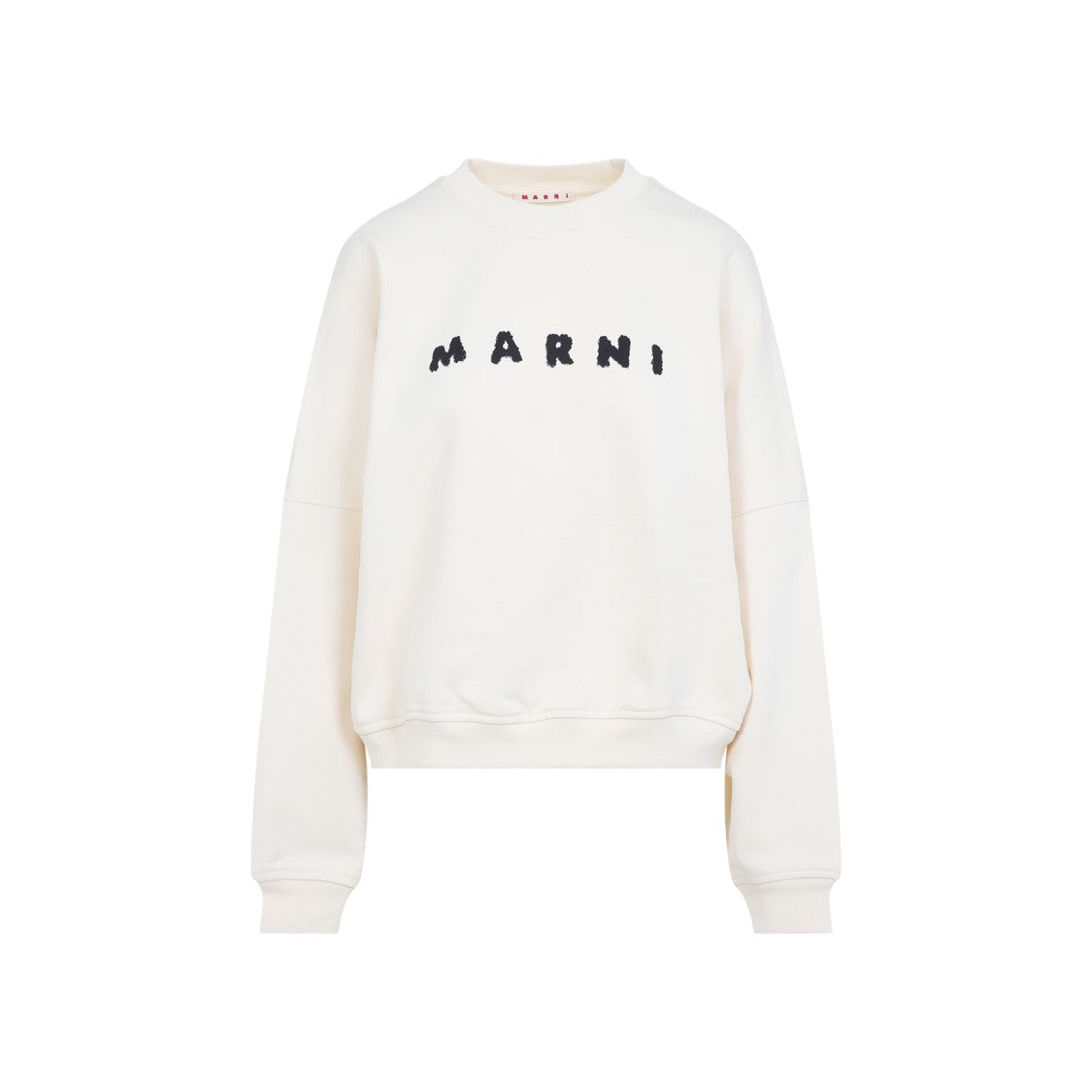 Marni Ivory White Cotton Logo Sweatshirt