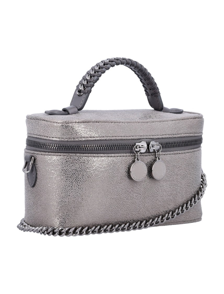 Stella Mccartney Steel Grey Cosmetic Case With Braided Handle