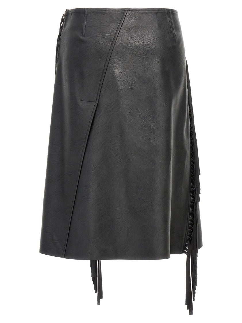 Stella Mccartney Fringed Alter Mat Skirt With Side Closure