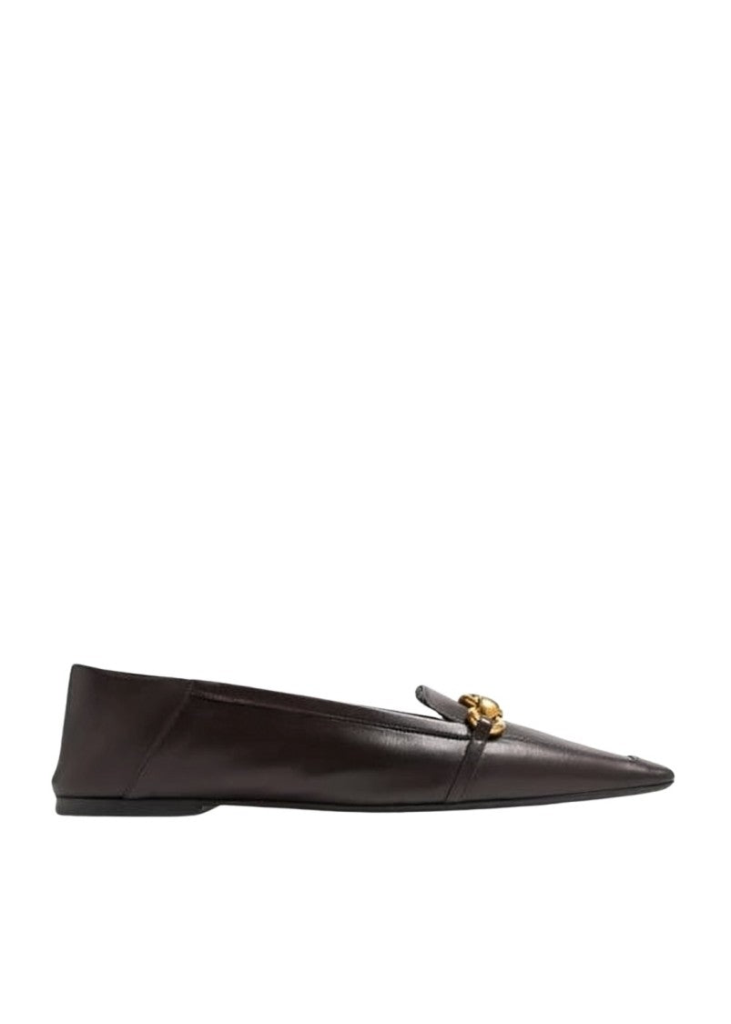 Saint Laurent Pointed Toe Leather Flats