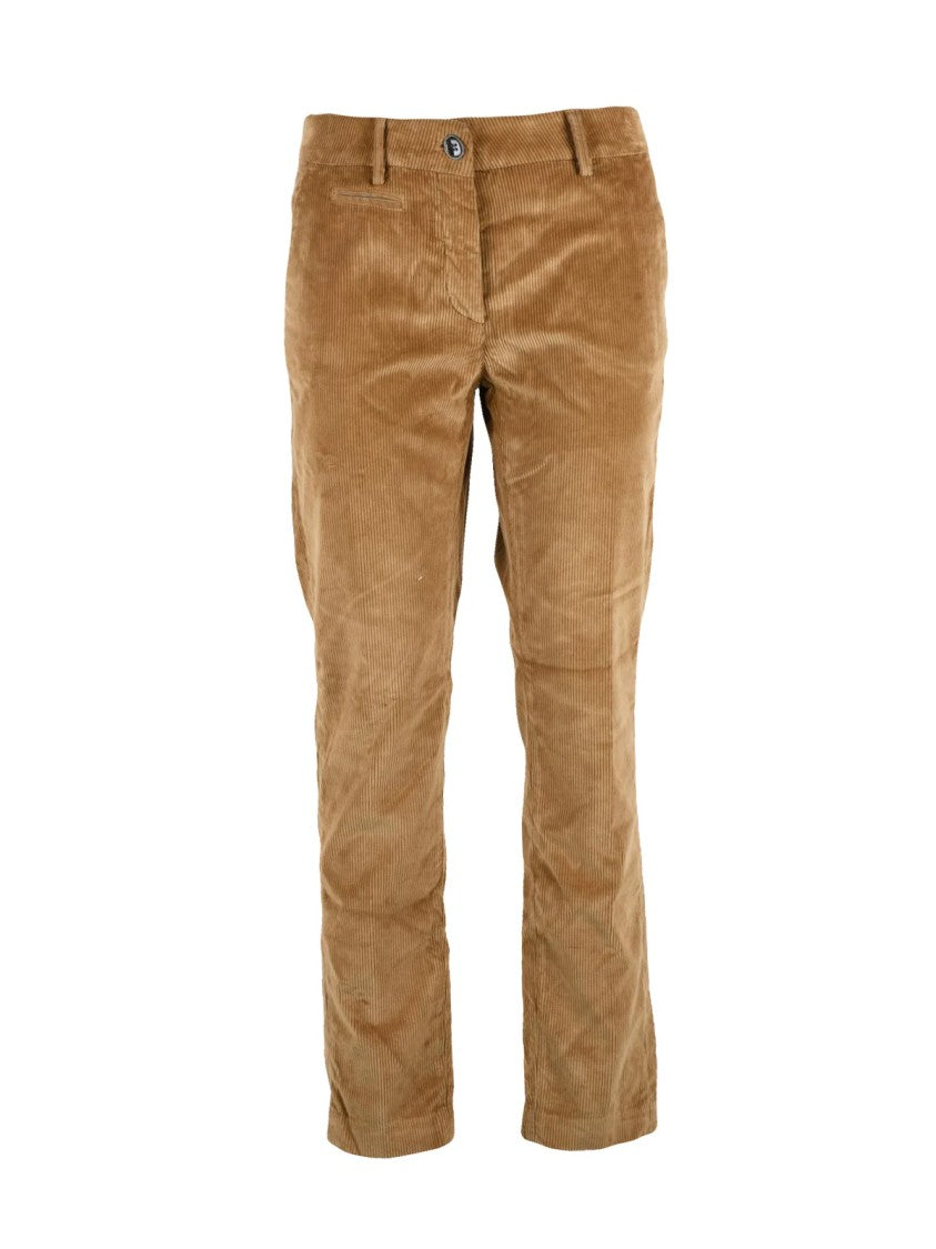 Mason's Beige Stretch Cotton-Blend Corduroy Pants
