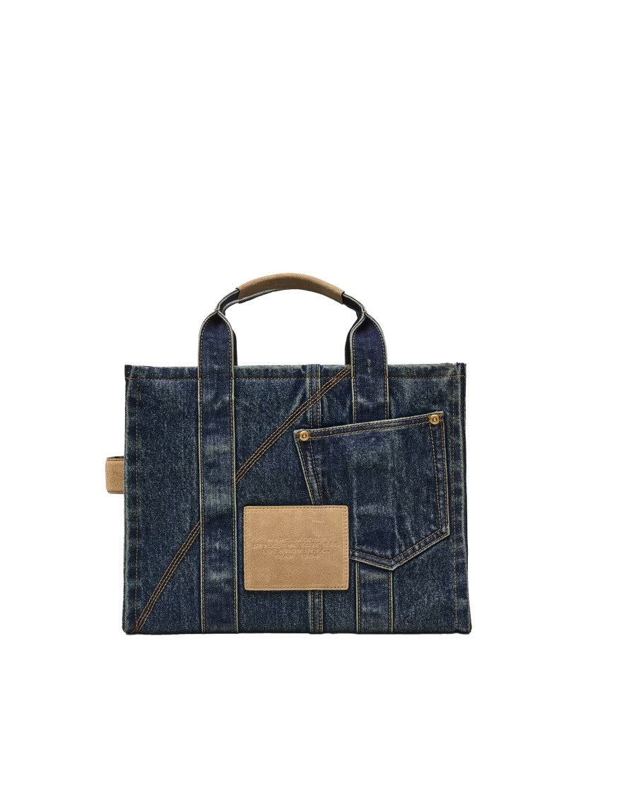 Marc Jacobs Dark Wash Indigo Denim Cargo Tote Bag