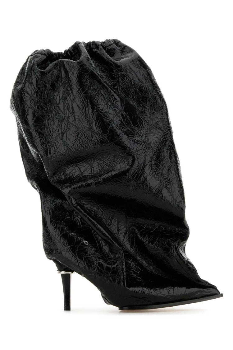 Alexander Mcqueen Black Leather Ankle Boots