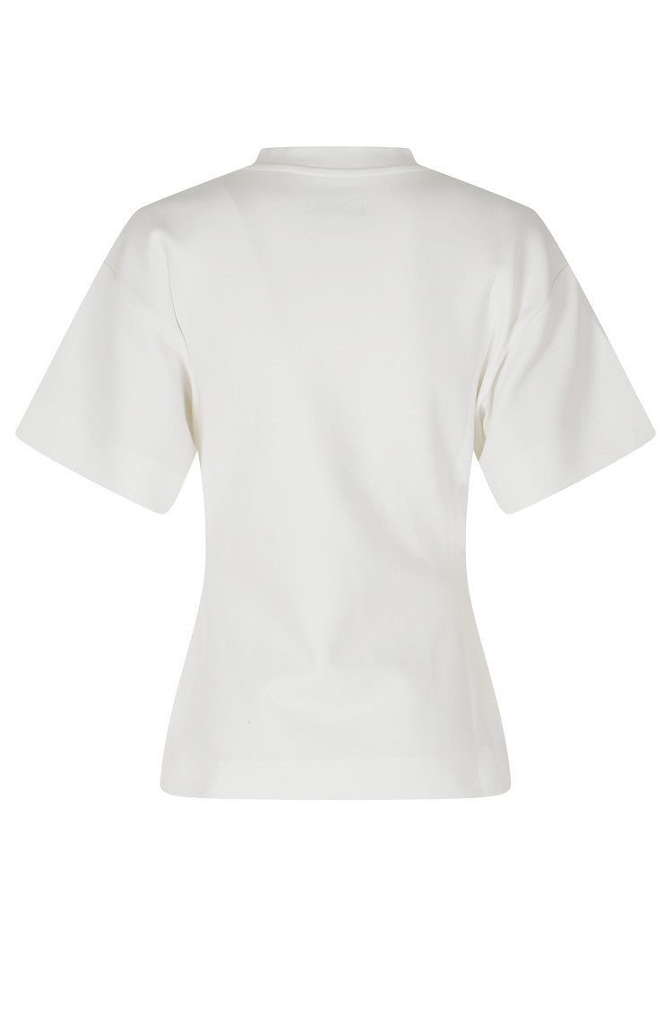 La Piscine White Heavy Cotton Sculpted T-Shirt