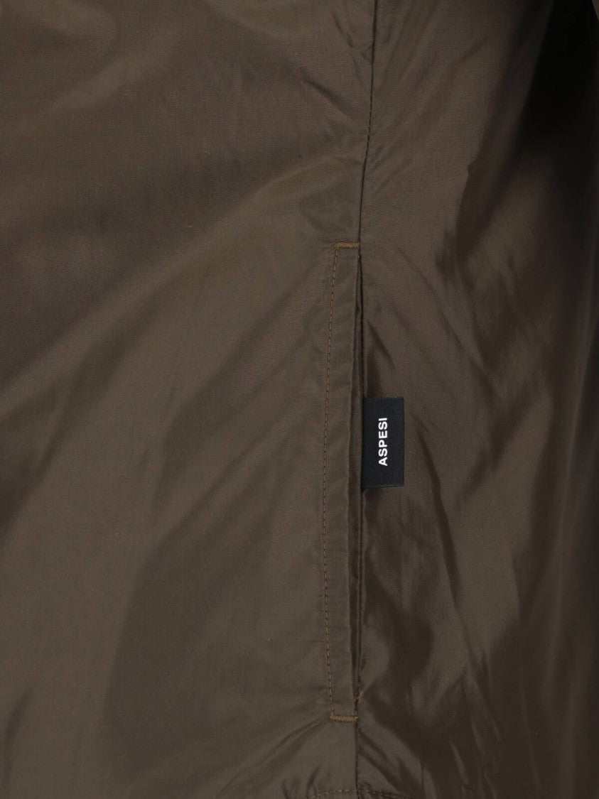 Aspesi Technical Fabric Long-Sleeved Shirt With Classic Collar