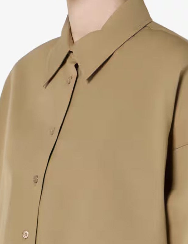 Max Mara Cropped Brown Jacket With Classic Collar