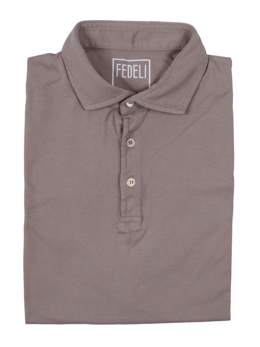 Fedeli Knitted Three Button Polo Shirt