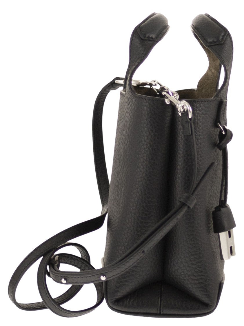Hogan Mini Handbag In Hammered Leather With Dual Compartment