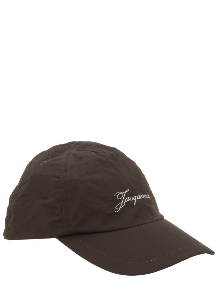 Jacquemus Neutrals Baluchon Script Embroidered Baseball Hat