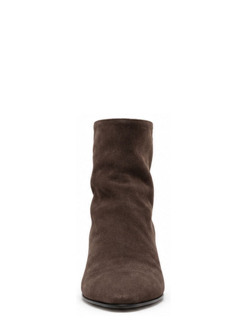 Gia Borghini Amanda Leather Sculpted Wedge Ankle Boots
