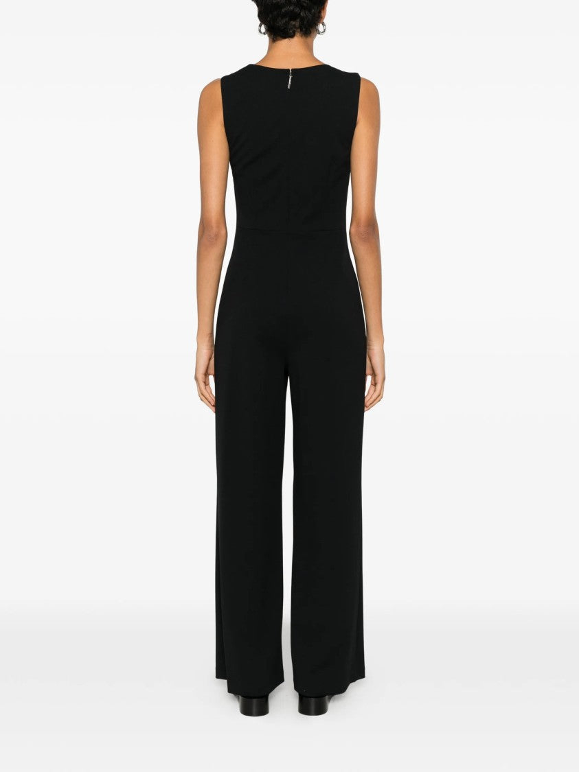 Calvin Klein Black Scuba Crepe Sleeveless Jumpsuit